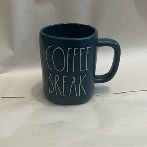 Blue coffee break mug by rae dunn